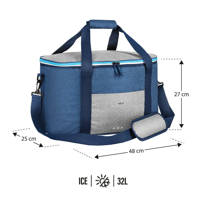 Koeltas, blauw, 32 liter inhoud