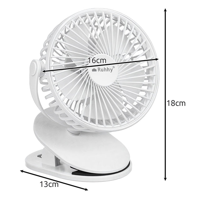 Akku-Ventilator weiß Ruhhy 25566