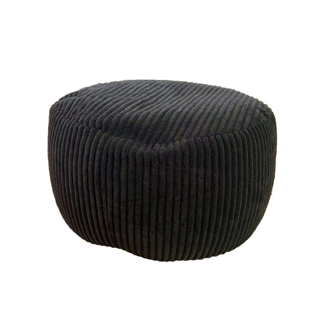 Cord-Pouf – Rundes Bodenkissen, weicher Bezug