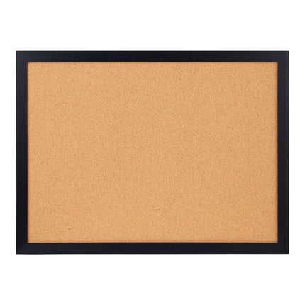 Cork Bulletin Board 36 x 24 in, MDF Frame, 10 Pins