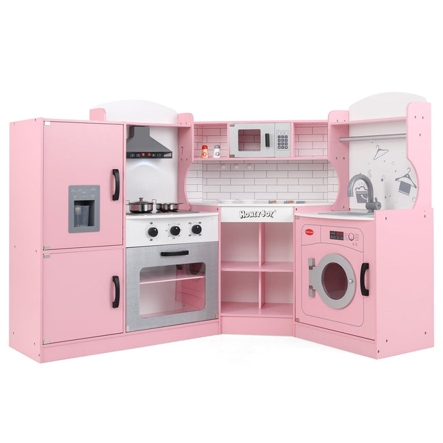 Eck-Spielküche mit Eismaschine, Mikrowelle, Backofen, Pink
