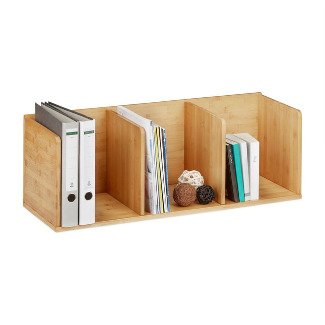 Corner Shelf Bamboo 3 Shelves Freestanding Bookcase in Wood Rustic Cottage Style