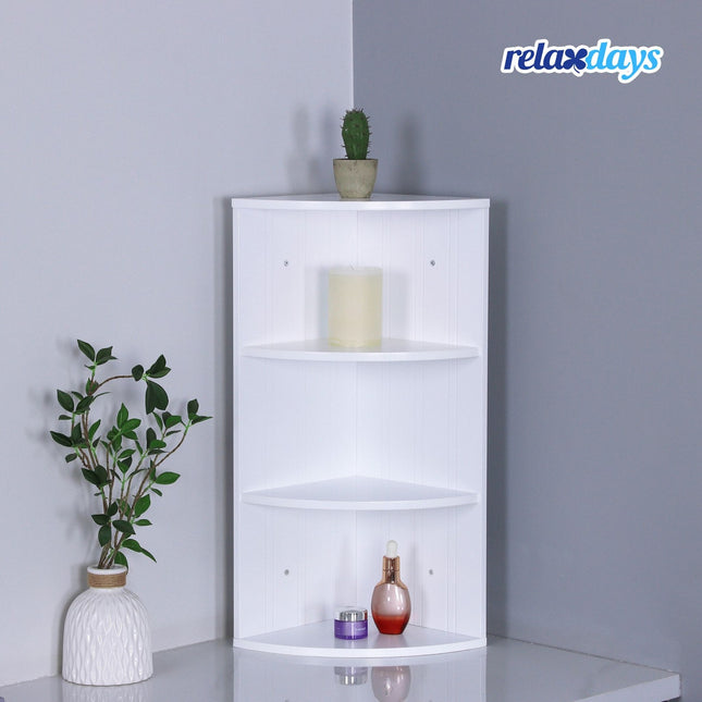 Corner Shelf with 3 Tiers – Space-Saving MDF Design