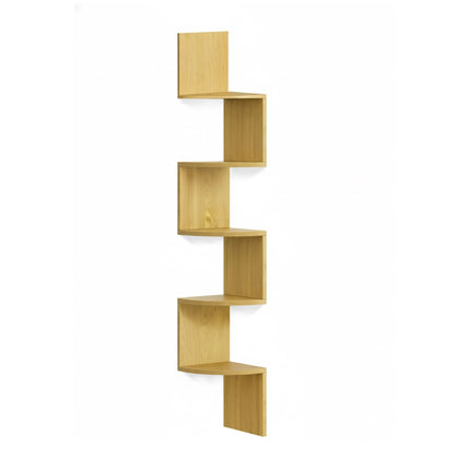 Eckwandregal, 5-stufig, Zickzack-Design