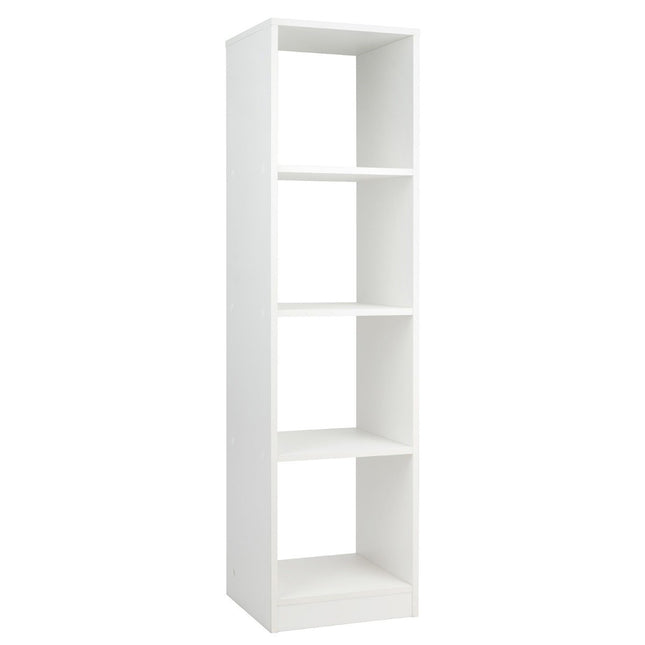 Eckregal 142 cm Schmales Bücherregal 38 x 33 x 142 cm Weiß