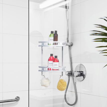 Corner shelf for shower
