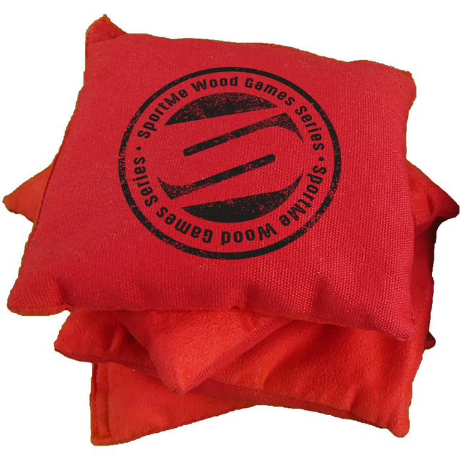 Cornhole-Beutel 4er-Pack - Offizielle Größe Rot