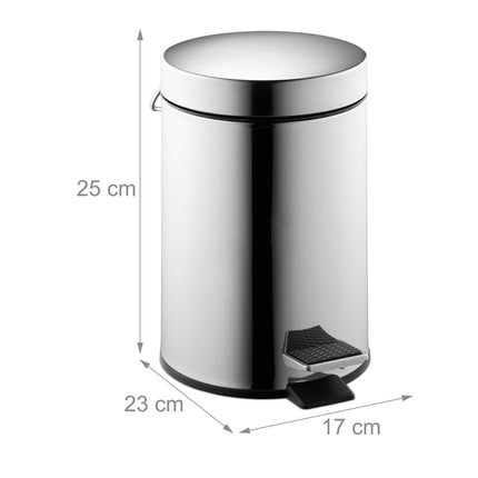 Kosmetický koš z nerezové oceli, 3 l