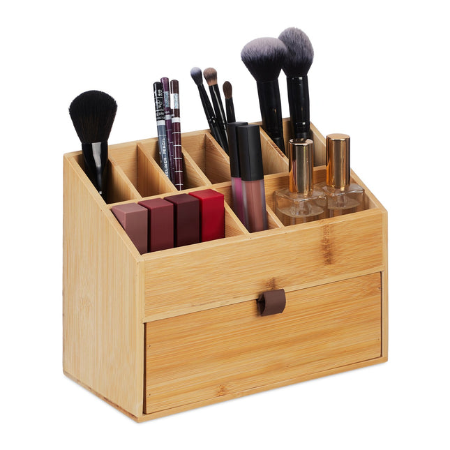 Cosmetica organizer met 9 compartimenten en lade