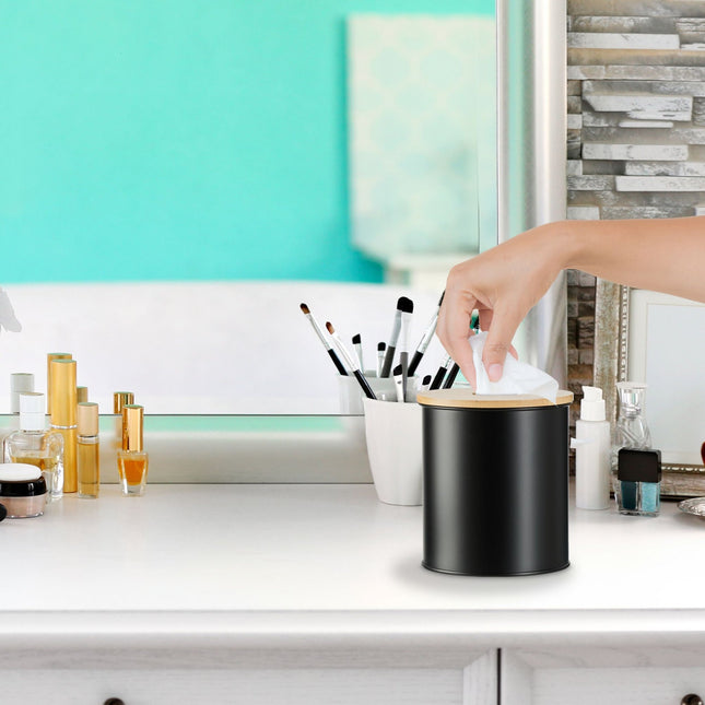 Cosmetics bucket 2 liters with bamboo lid