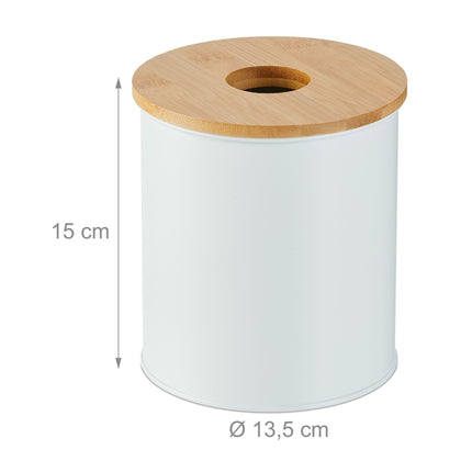 Cosmetics bucket 2 liters with bamboo lid