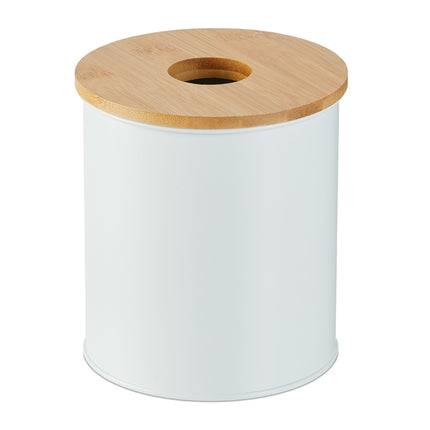 Cosmetics bucket 2 liters with bamboo lid