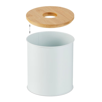 Cosmetics bucket 2 liters with bamboo lid