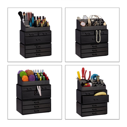 Cosmetics storage with 6 drawers