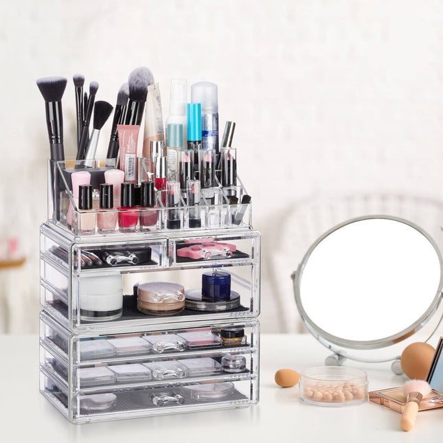 Cosmetics storage with 6 drawers