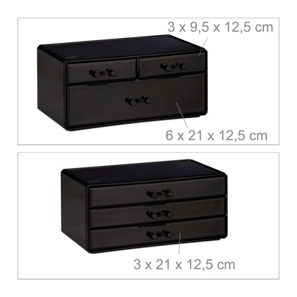 Cosmetics storage with 6 drawers