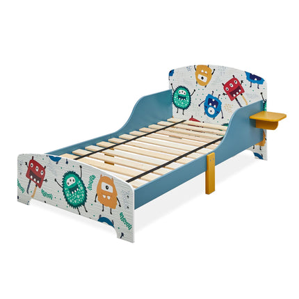 Cot small monsters with shelf