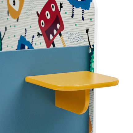 Cot small monsters with shelf