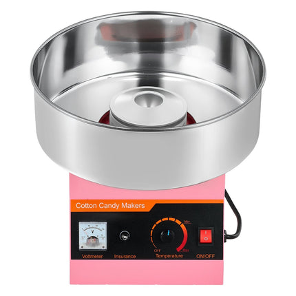 Cotton Candy Machine, 1000W, 38 cm Stainless Bowl, Pink