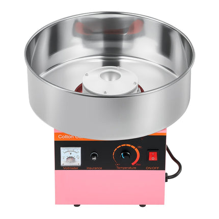 Cotton Candy Machine 1000W, 38 cm Steel Bowl, Pink