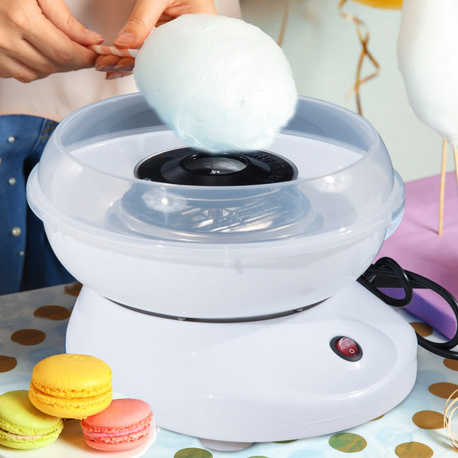 Weiße Zuckerwattemaschine – einfach zu bedienen für Partys