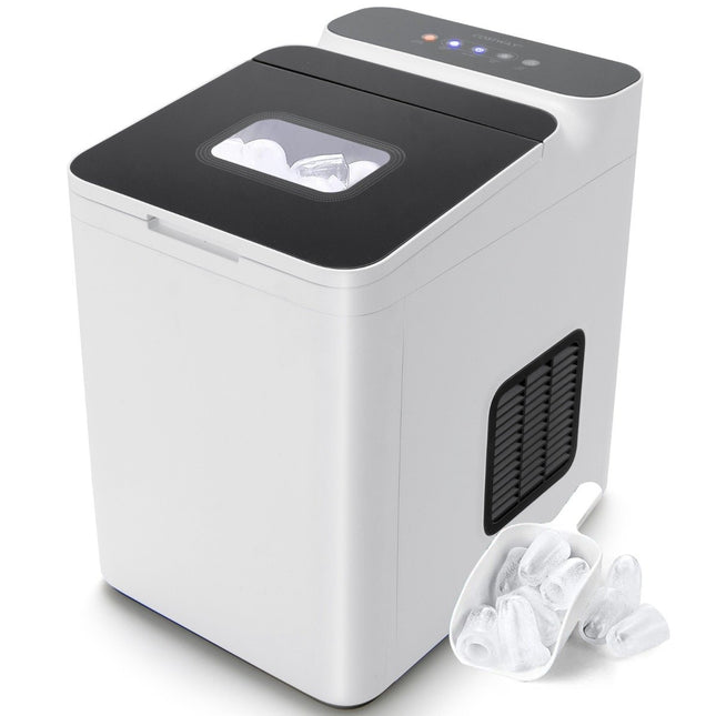 Theken-Eismaschine Eiswürfelbereiter mit Wärmeisolierung 22,5 x 32 x 32,5 cm weiß