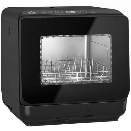 Countertop Dishwasher, 6L Tank, 5 Programs, Drying, Black