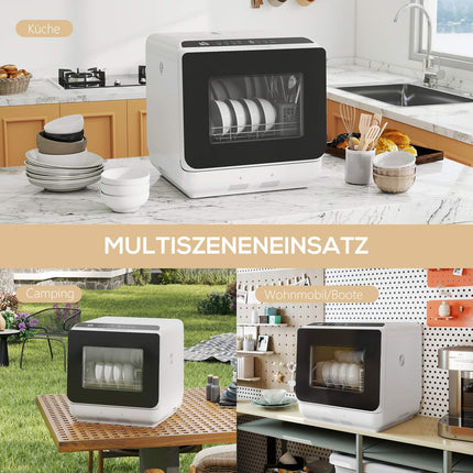 Stolní myčka nádobí, nádrž 6L, 5 programů, LED displej