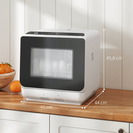 Stolní myčka nádobí, nádrž 6L, 5 programů, LED displej
