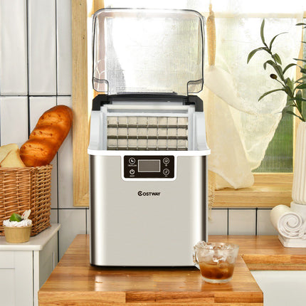 Arbeitsplatten-Eiswürfelbereiter, 18 kg/Tag, 3,2 L, Selbstreinigend