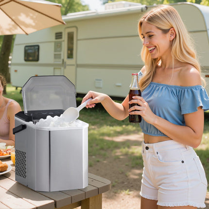 Countertop Ice Maker, 26 Lb Day, 2-Size Bullet, Self-Clean