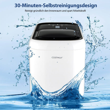 Tisch-Eiswürfelbereiter, 2-Liter-Tank, 15 kg/Tag, Selbstreinigung
