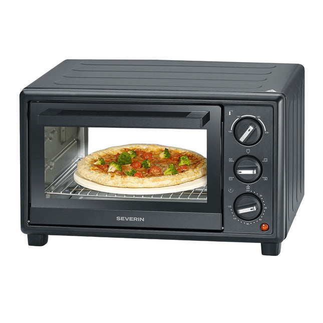 Mini-Backofen 20L, Umluft mit Drehspieß, Pizzastein