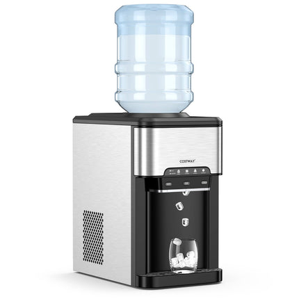 Tisch-Wasserspender, Heiß-Kalt-Eisbereiter, Silber
