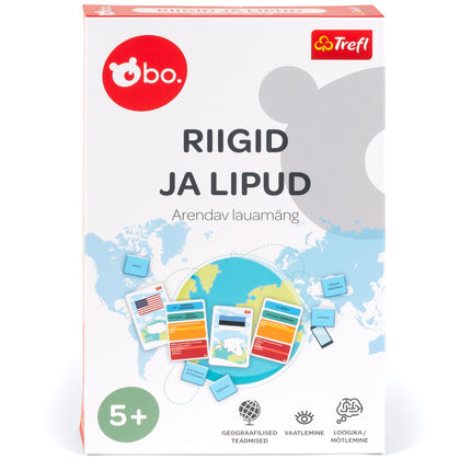 Länder und Flaggen Lernbrettspiel in estnischer Sprache
