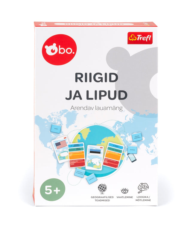 Länder und Flaggen Lernbrettspiel in estnischer Sprache