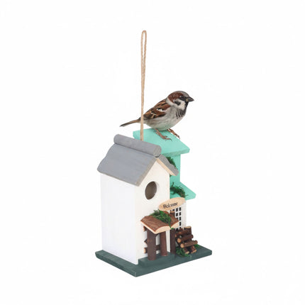 Vogelhaus im Landhausstil, wetterfestes Kiefernholz