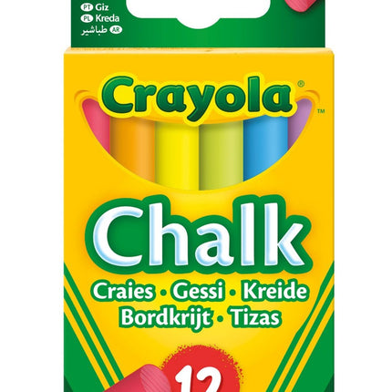 Crayola Anti Dust Coloured Chalks, 12 Pcs