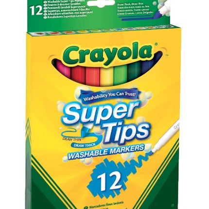 Crayola Bright Supertips Markers, 12 Pcs