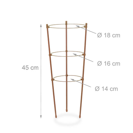 Creeper 45 cm Lot de 4 marron