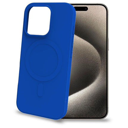 Cromomag Weiche Gummihülle MagSafe-kompatibles iPhone 16 Pro Blau