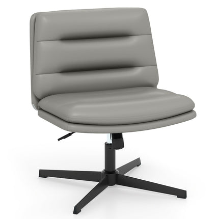 Cross-Legged Office Chair, Adjustable Height, Grey
