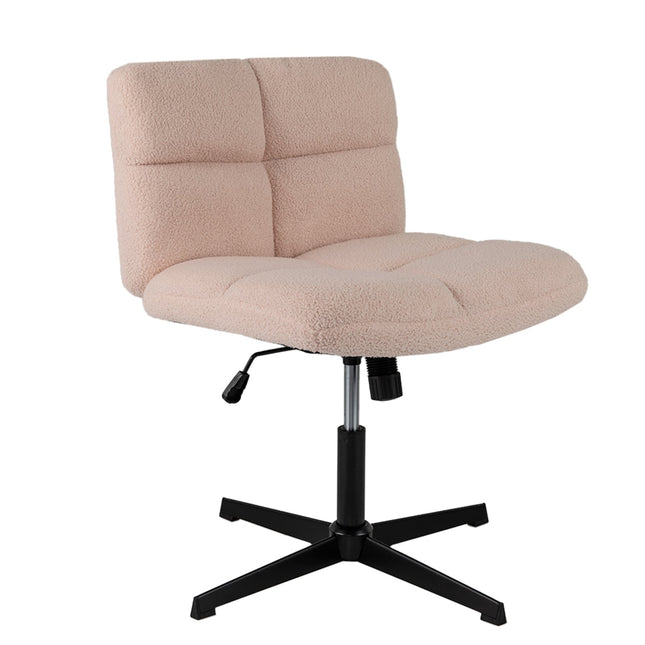 Kancelářská židle pro turecký sed, růžová umělá kožešina, ergonomický design