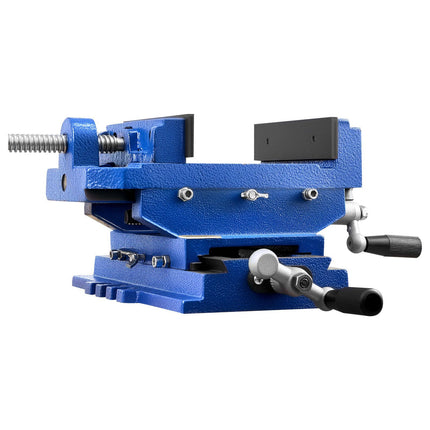 Cross Slide Drill Press Vise, X-Y Axis, 4 In Jaws