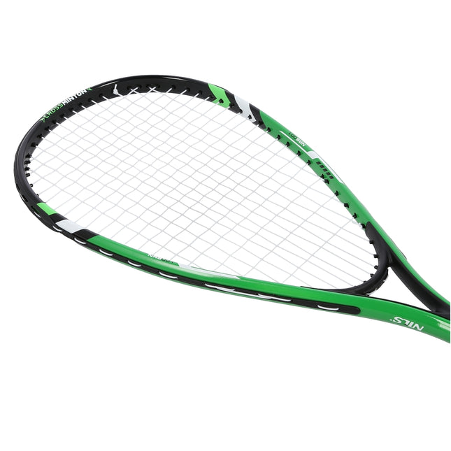 Crossminton Set mit 2 Schlägern, Federbällen, grünem Bezug