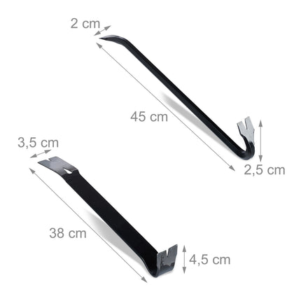 Crowbar Set – 2-Piece Hardened Steel for Demolition
