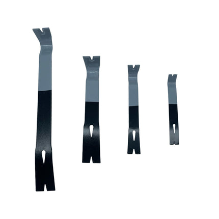 Crowbar Set, 4-Piece Flat Design, Hardened Steel