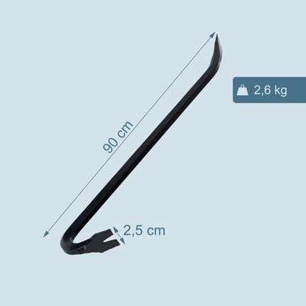 Crowbar XL 90 cm – Hardened Steel, Nail Puller