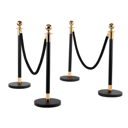 Crowd Control Stanchion Set, 8 Posts, 6 Velvet Ropes