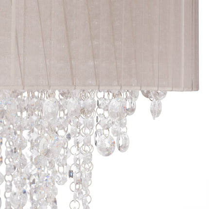 Lustre en cristal avec abat-jour